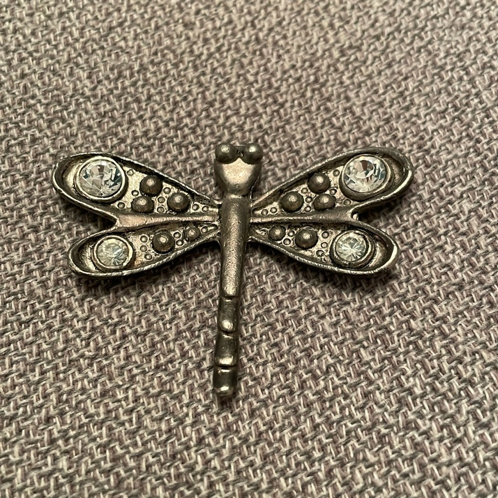 Decorative Metal Dragonfly with Rhinestones